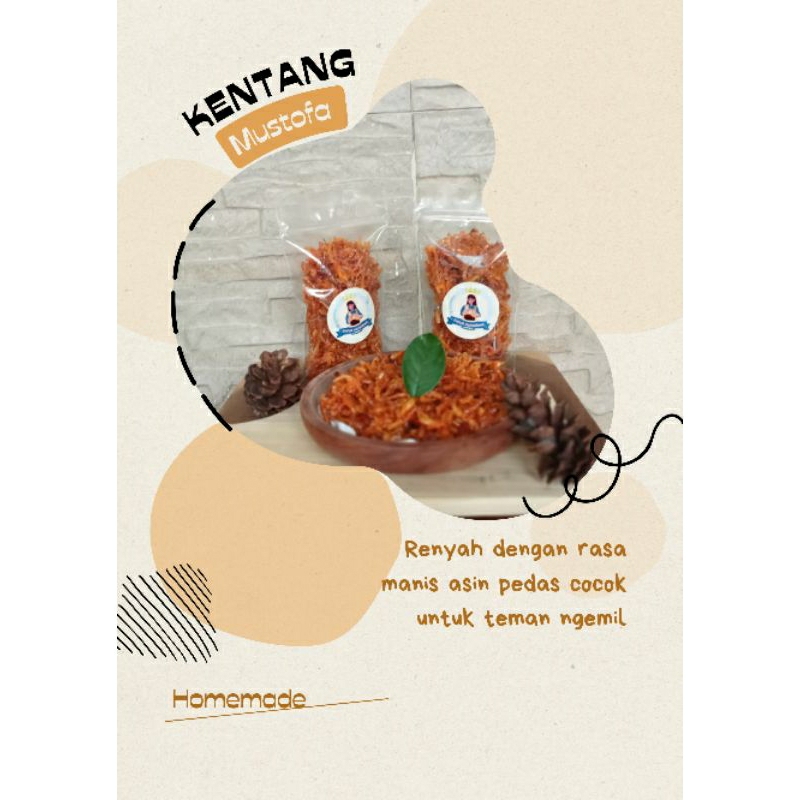 

kentang Mustofa renyah dengan rasa manis asin dan pedas kemasan250gr