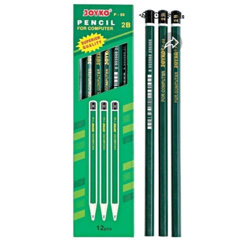 

Pensil 2B Joyko P-88 Hijau 1 Box (12Pcs) Pensil 2B JoykoP-88 Hijau