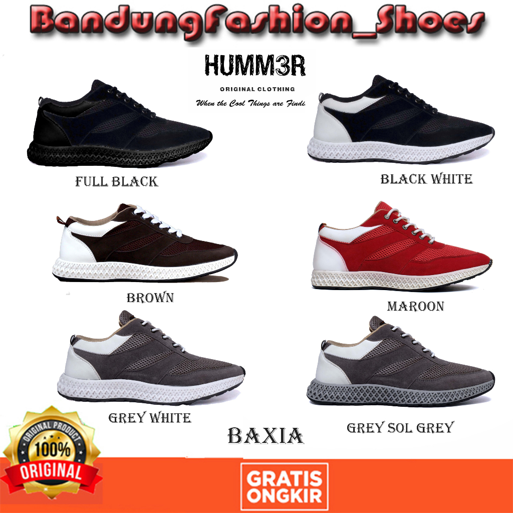 SEPATU OLAHRAGA PRIA UKURAN BESAR BIG SIZE 44 45 46 47 48 49 50 51 52 HUMM3R BAXIA RUNNING JUMBO