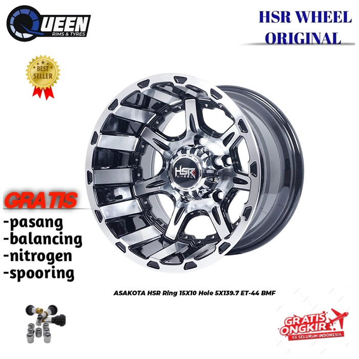 Velg mobil feroza,taft,jimny,escudo,grand escudo,vitara,xl7 HSR Asakota Ring15