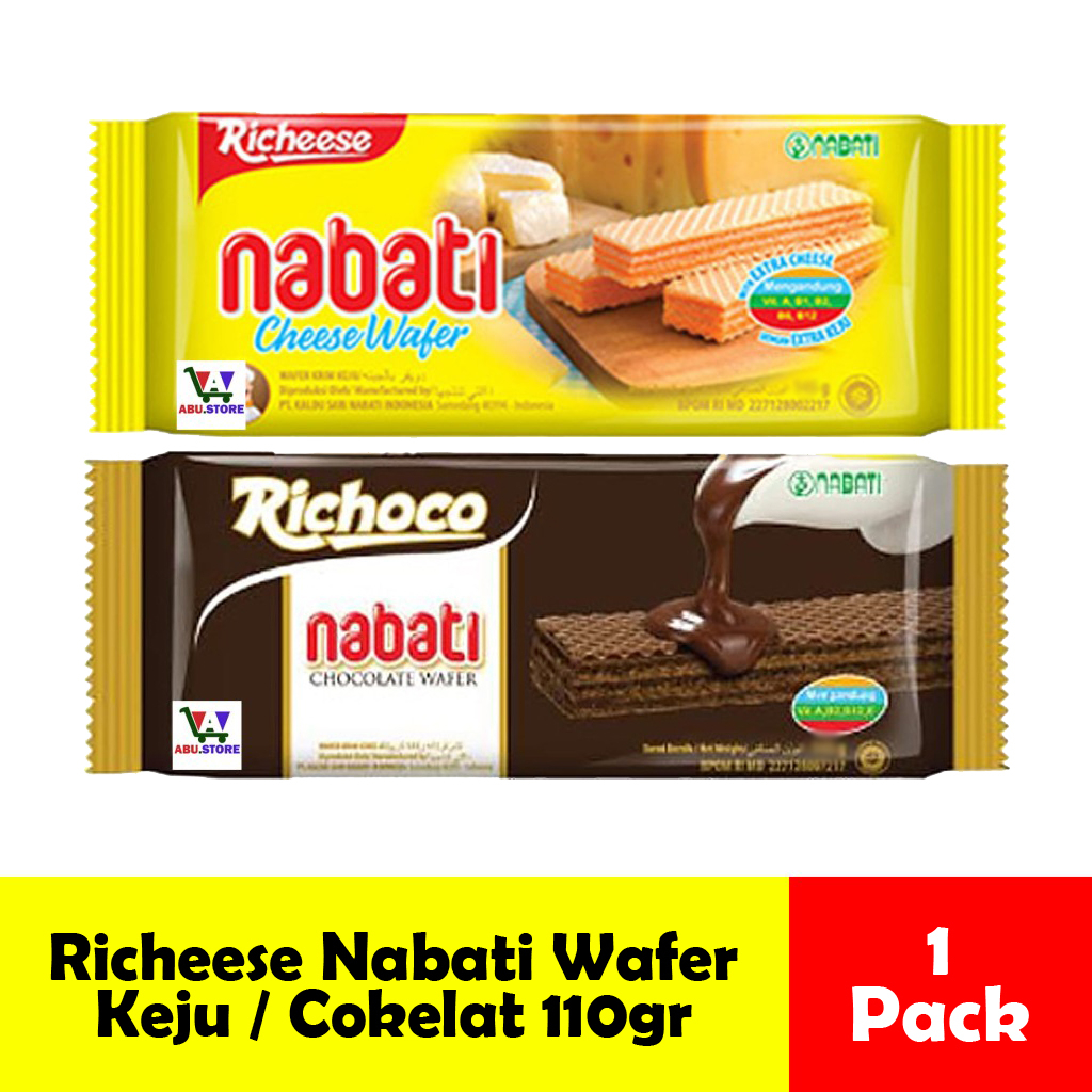 

Richeese / Richoco Nabati Long Wafer rasa Coklat / Keju