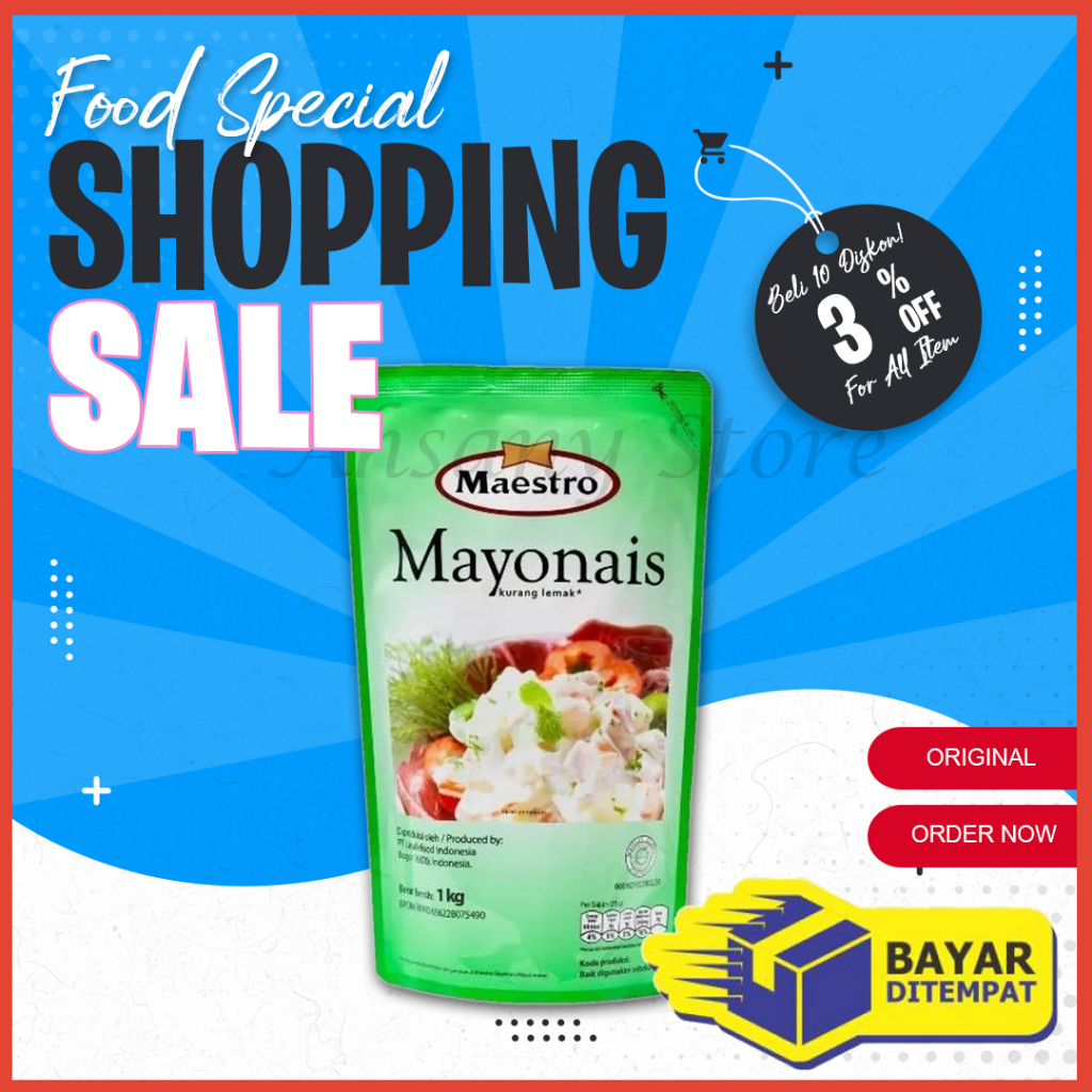 

Mayonaise Mayo Saos Mayones Maestro 1kg