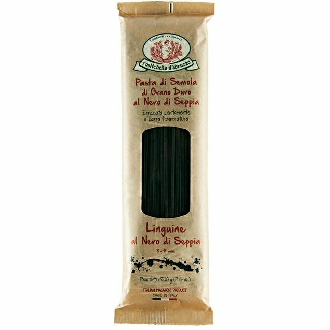 

RUSTICHELLA Linguine Al Nero Di Seppia Squid Ink Pasta 500g