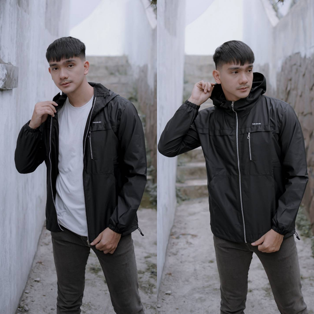 Jaket Parasut Pria Polos  Waterproof - Jacket Casual Outdoor Original Distro Terbaru
