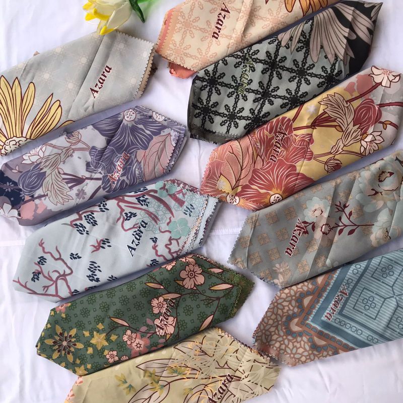 Kerudung Hijab Segi Empat Paris Premium Motif Laser Cut Azara