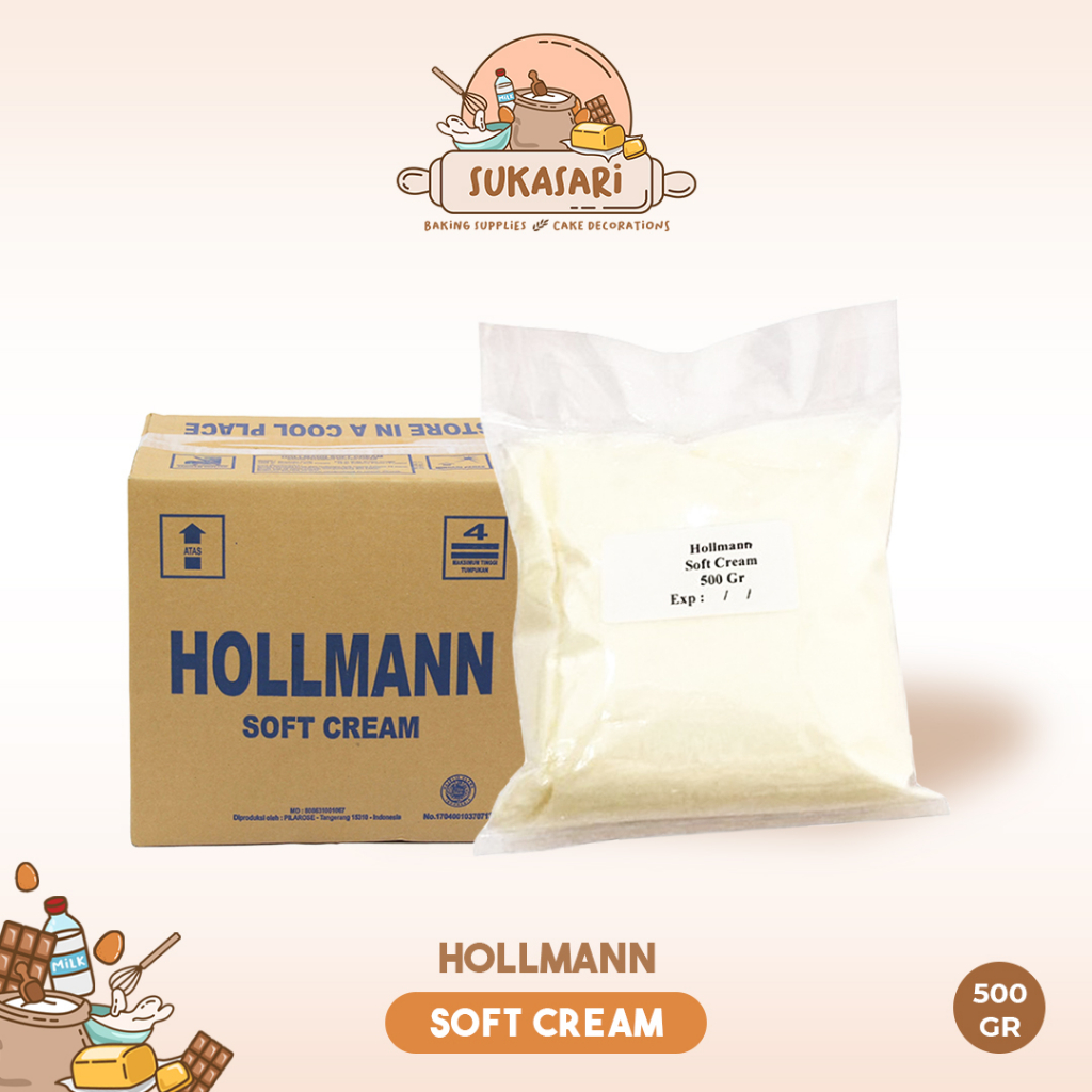 

Sukasari - Hollmann Soft Cream 500gr Repack / Krim Cream Soft Cream Putih Hollman