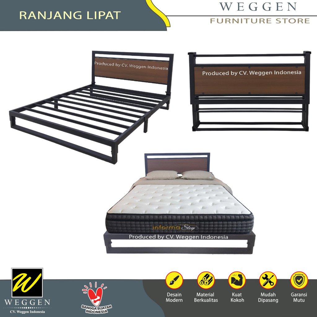 Ranjang Tempat Tidur Minimalis Dipan Sistem Lipat [WEGGEN]