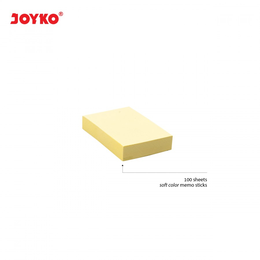 JOYKO MEMO STICK / STICKY NOTE JOYKO SOFT COLOR YELLOW / KERTAS MEMO STICKY NOTES / STICK NOTE KECIL