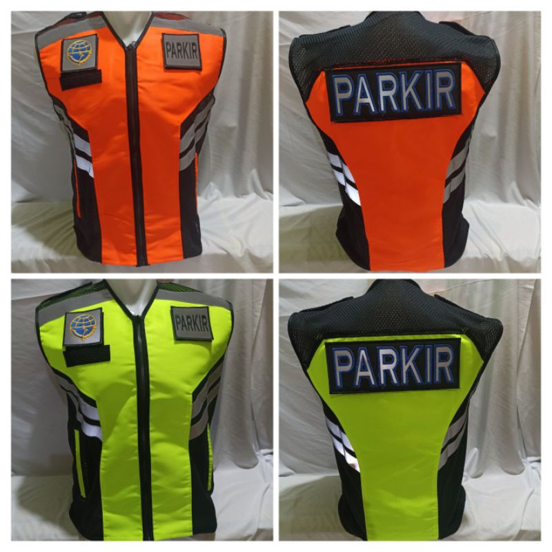 FUNNY Rompi Parkir Bahan Taslan Ukuran S-3XL