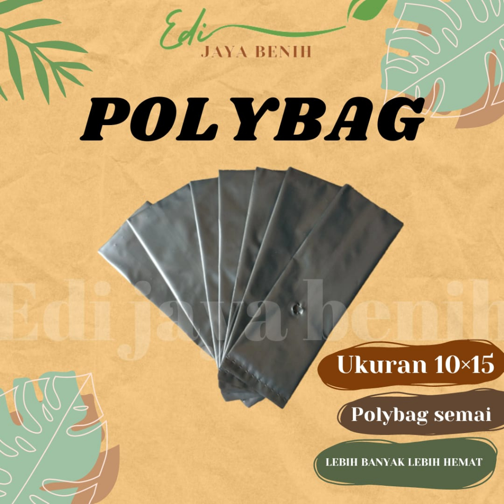 polybag ukuran 10 x 15 satuan / polybag semai tanaman / polybag kecil