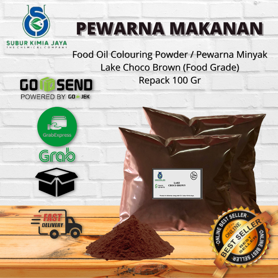 

Pewarna Bubuk Minyak / Oil Chocolate Brown Coklat 100 gr