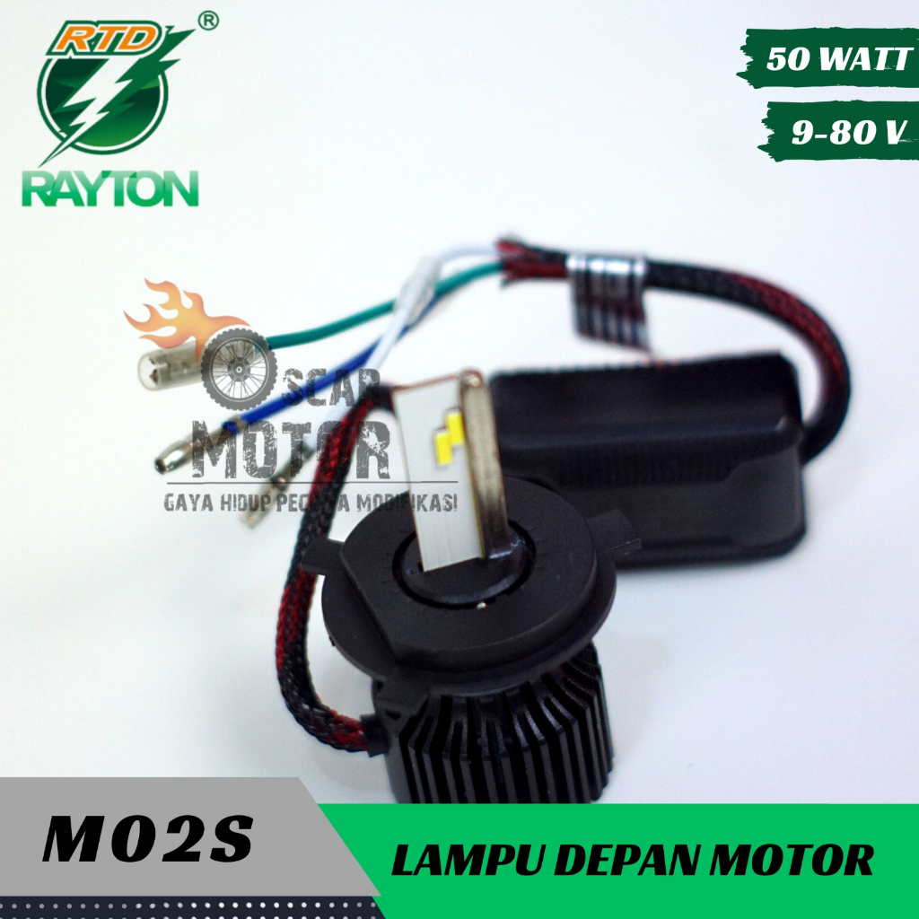 Lampu Led Motor H6 H4 RTD M02S High Power 48 Watt Original Bergaransi Universal