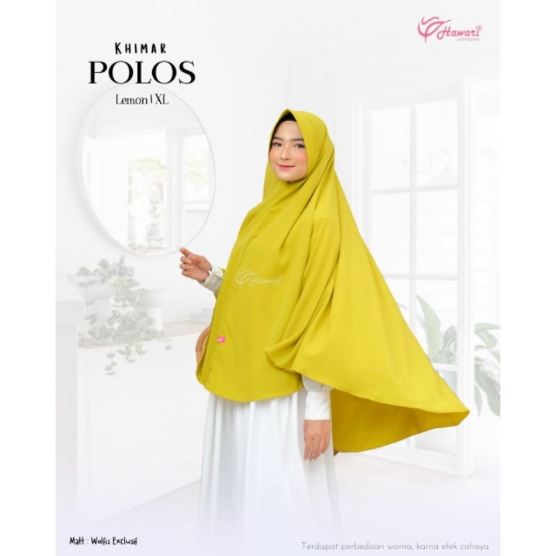 Khimar Wolfis polos Size XL hawari collection "Original" | Jilbab hawari | Hijab syar'i