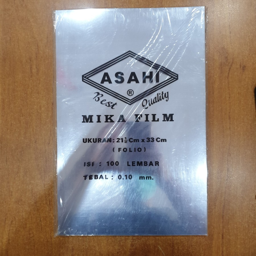 

Mika Film Mika Plastik Jilid Asahi F4 Folio 0.10 mm 100 Lembar