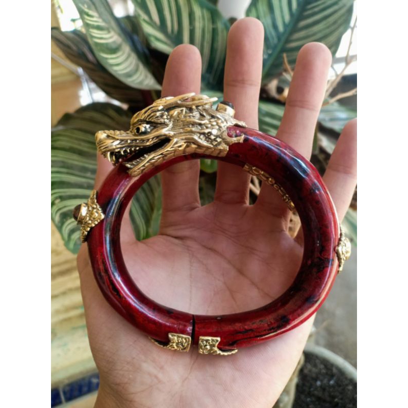 gelang akar Bahar tali arus variasi alpaka model naga Bali