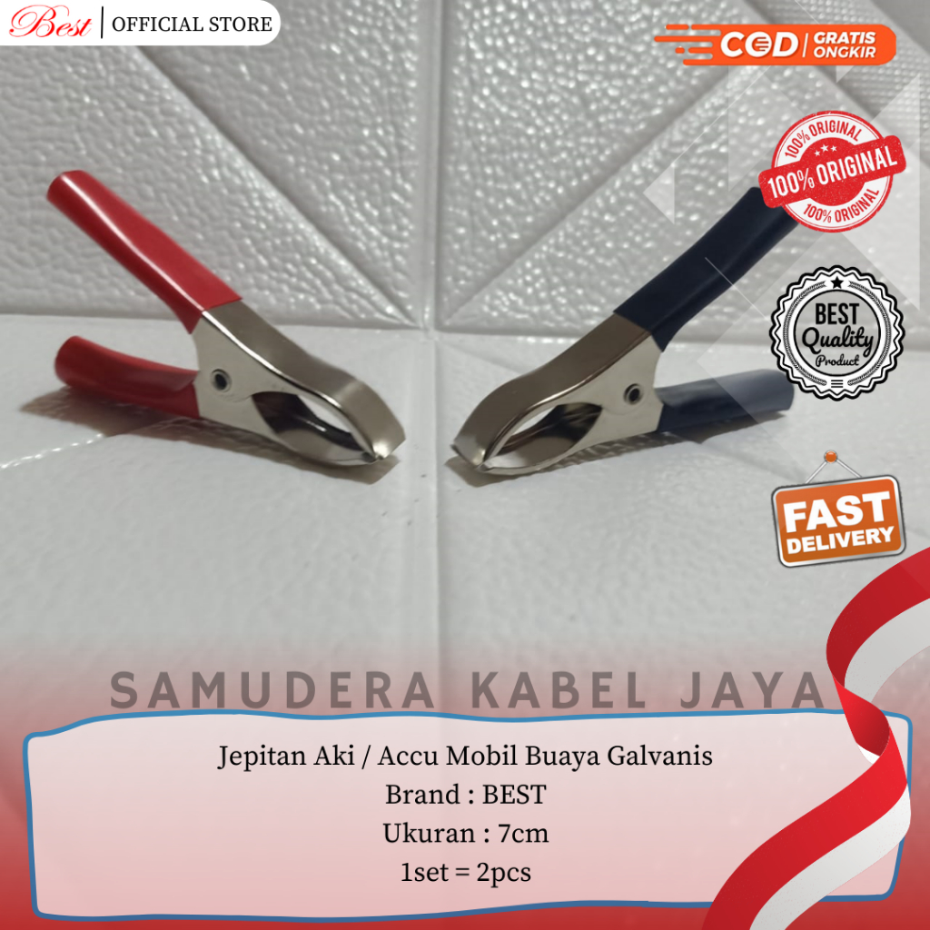 Jepitan Aki / Accu Mobil Buaya Galvanis Silver - "BEST"