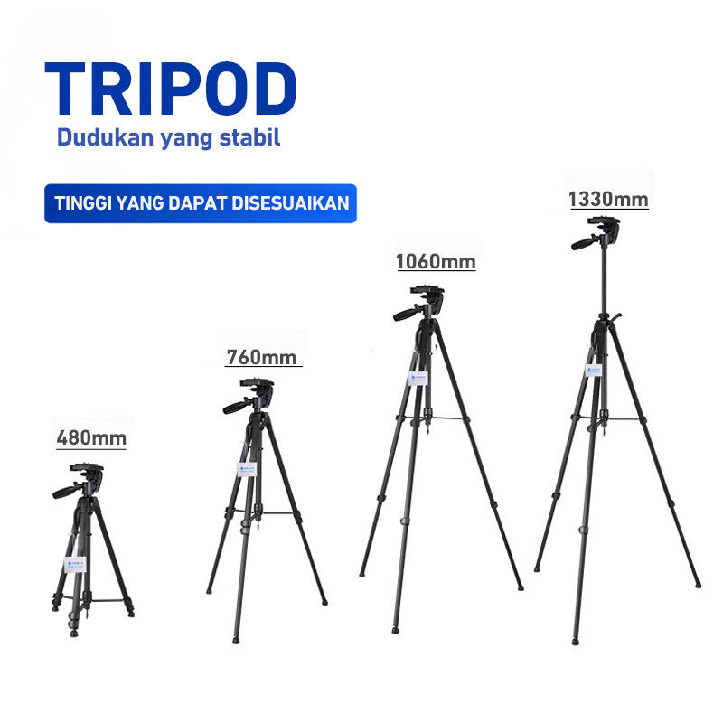 Mukava Bluetooth-Tripod 3388 handphone hp u holder Kaki Stabilizer 1. 4Meter