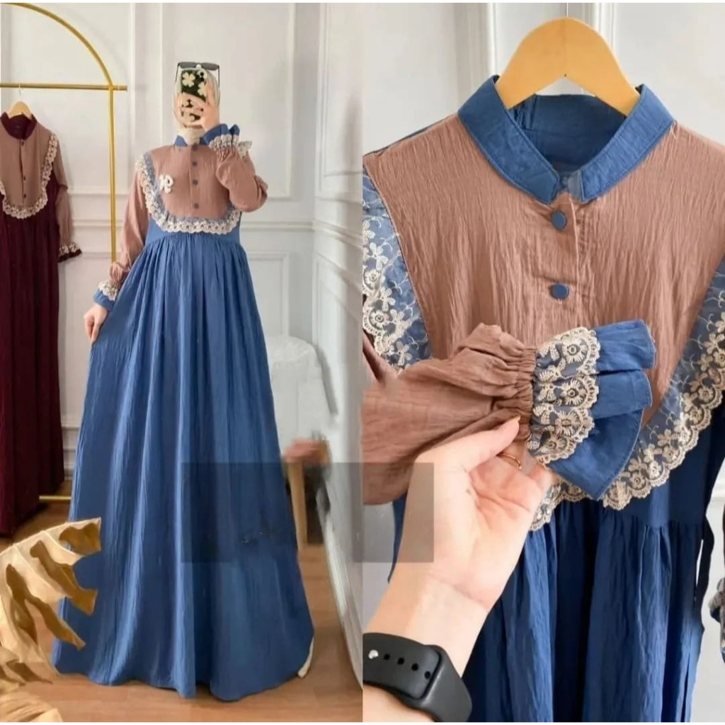 Gamis terbaru 2023 Tiramacha Dress gamis kekinian gamis model korean style elegan