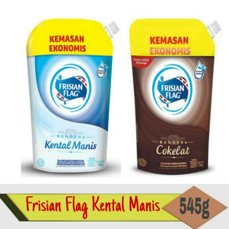 

Frisian Flag Bendera susu Kental Manis Pouch 545 gr & kaleng 490 gr