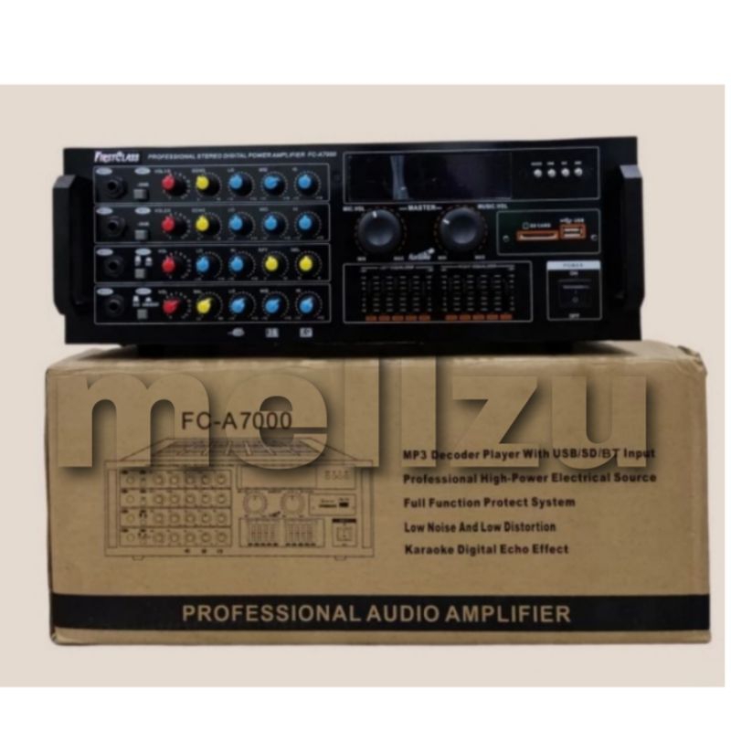 Amplifier Karaoke FIRSTCLASS FC A 7000 Bluetooth - USB - SD Card