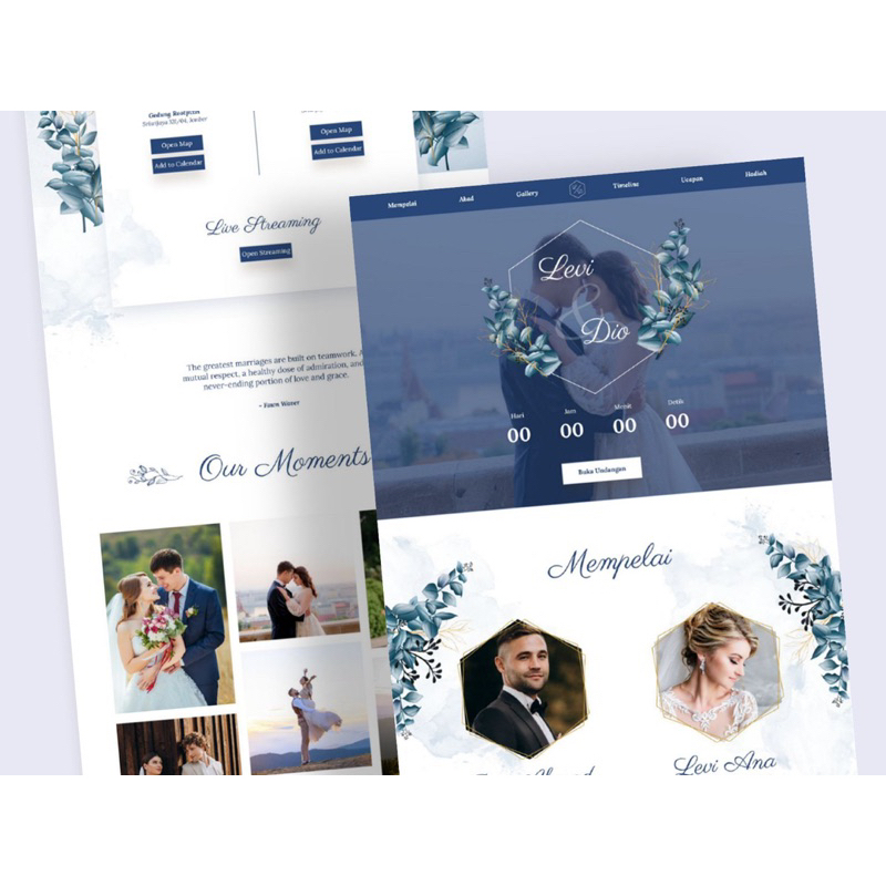 web Wedding invitation