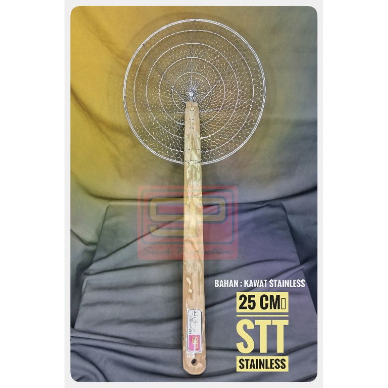 Serok Ukuran 25 cm STT STAINLESS..... serok mie, serok besar, serok kecil, serok penggorengan, serok