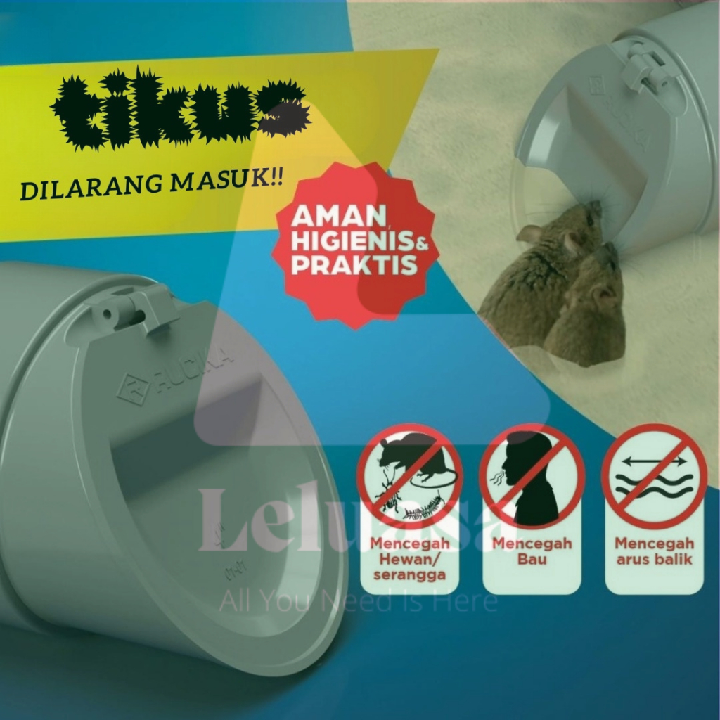 Katup Got Buangan Backflow Valve 6 Inch Rucika Anti Kecoa Tikus Masuk Katup Otomatis Sistem Saluran 