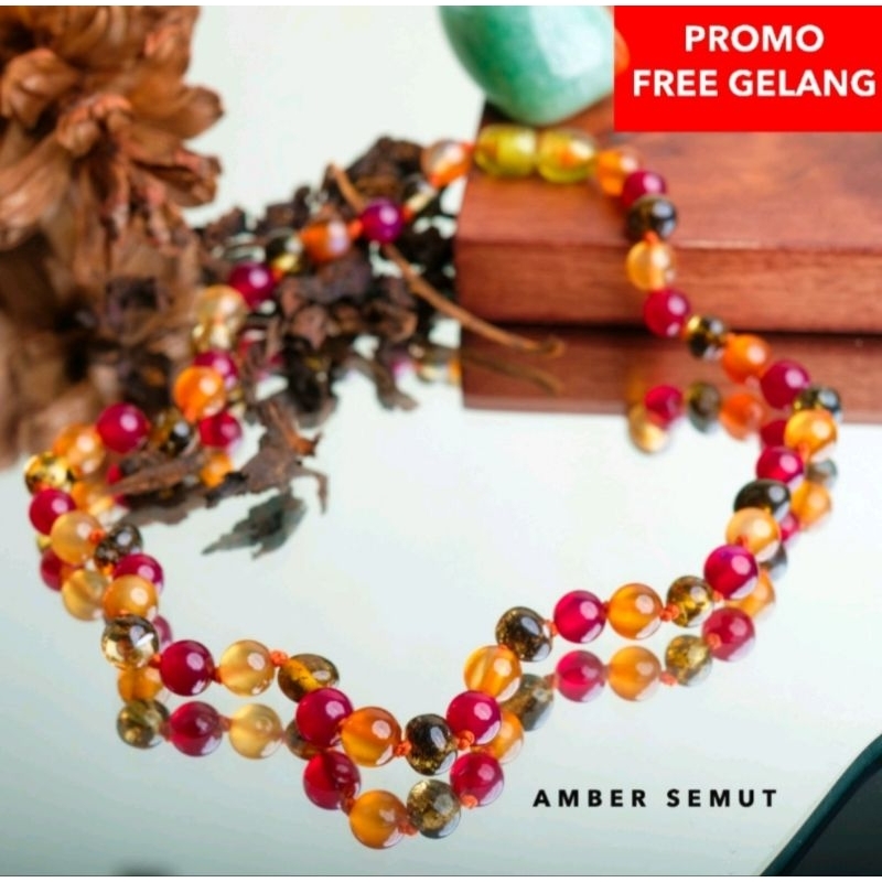 Kalung Amber semut Kalung anak amber anti nyeri