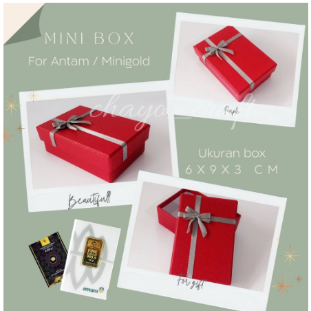 

Kotak Antam Box Mini 9x6x3 cm