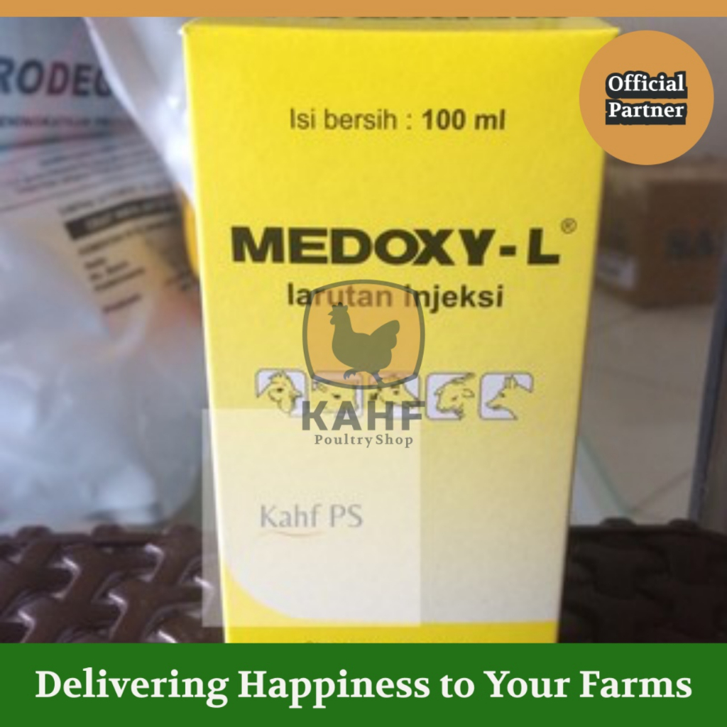 Medoxy L 100 ml Injeksi Antibiotik Unggas Sapi Kambing Kuda Kucing