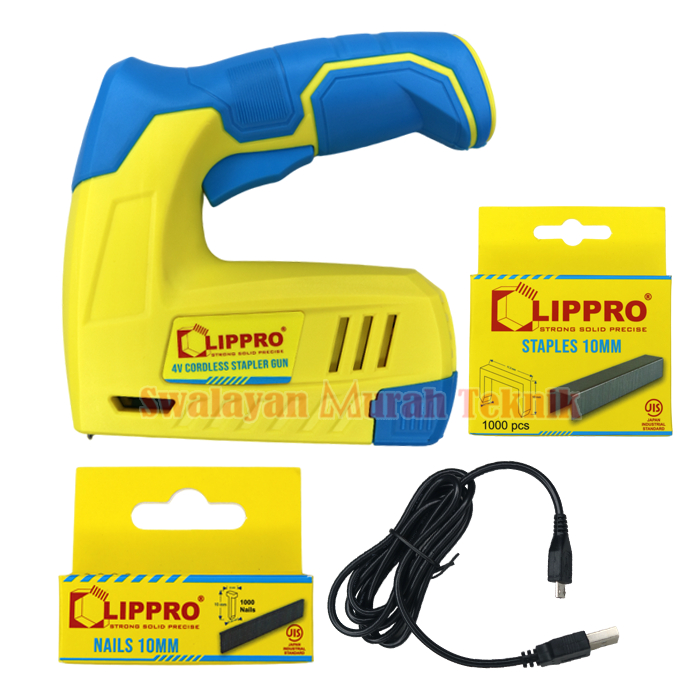 Cordless Stapler Gun LIPPRO SCL809-00 Alat Staples Paku Tembak Baterai