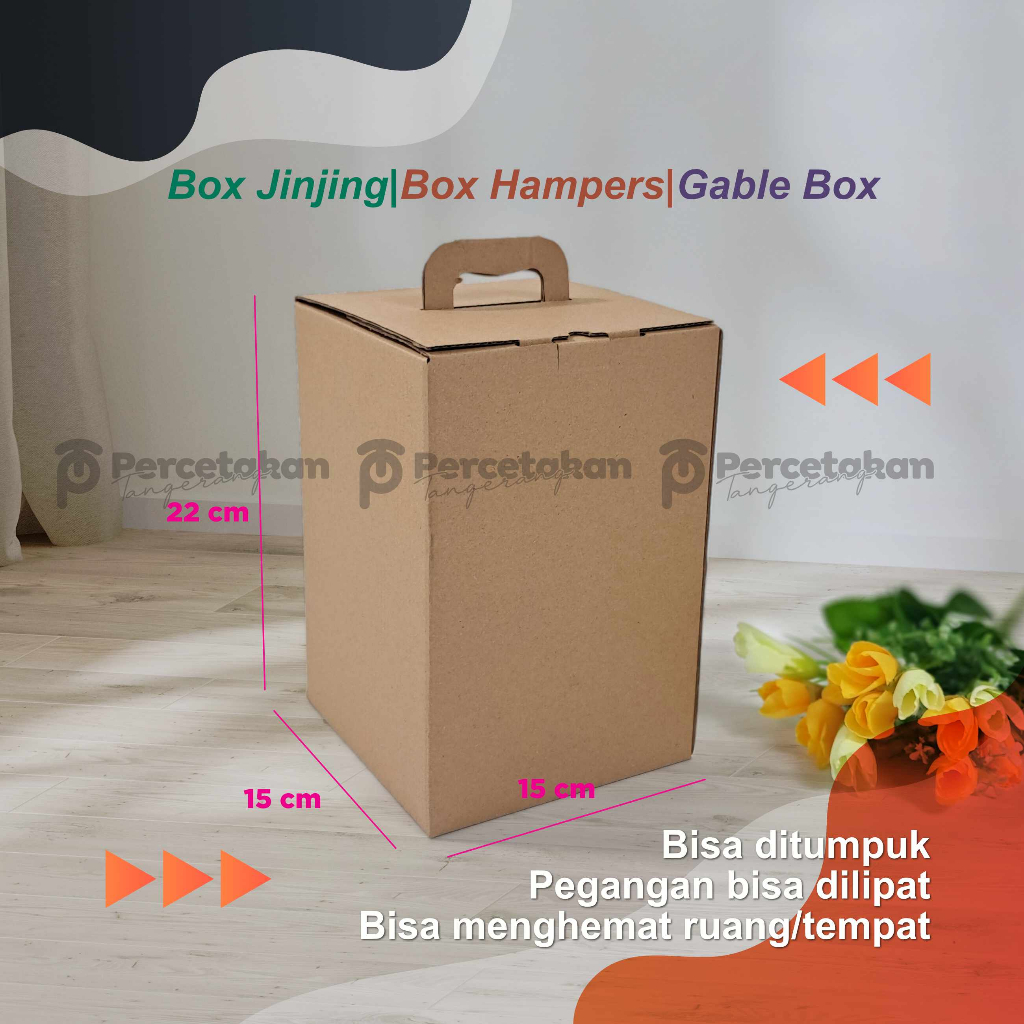 

BOX JINJING | BOX HAMPERS | GABLE BOX | BOX TOPLES | BISA DITUMPUK uk 15X15X22CM | BUAT ISI 3 Box Toples 500 gr |