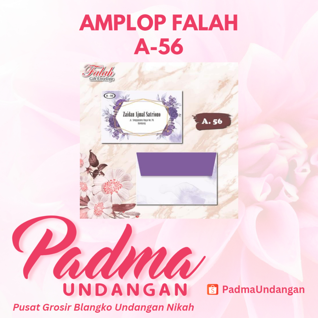 

Amplop Falah A-56 | PadmaUndangan
