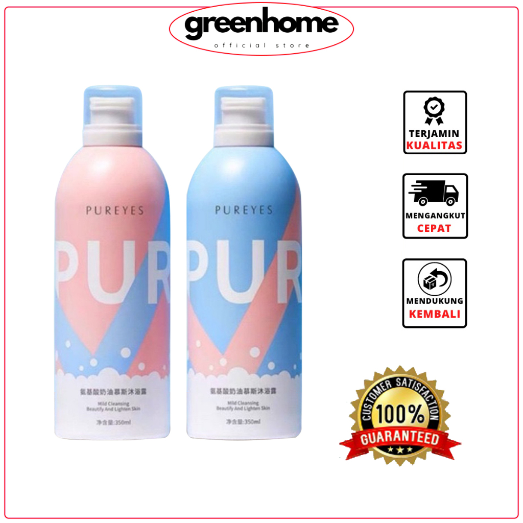 Pureyes Shower Gel Korea Original Pureyes Whitening Body Wash korean Mousse Sabun 350ml Greenhome202
