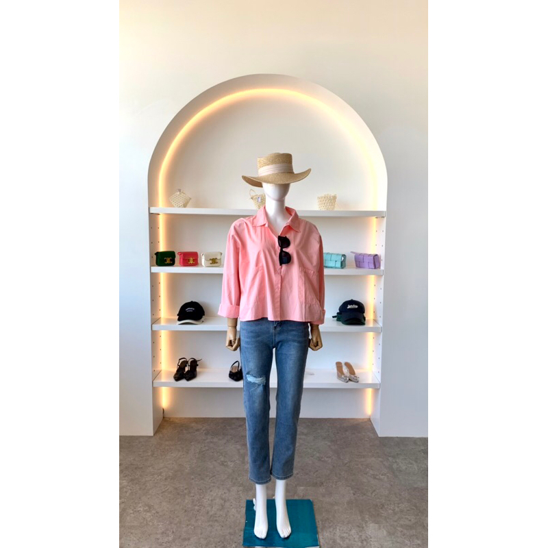 CELANA PANJANG JEANS BAVE STRAIGHT WANITA IMPORT BKK CTL257