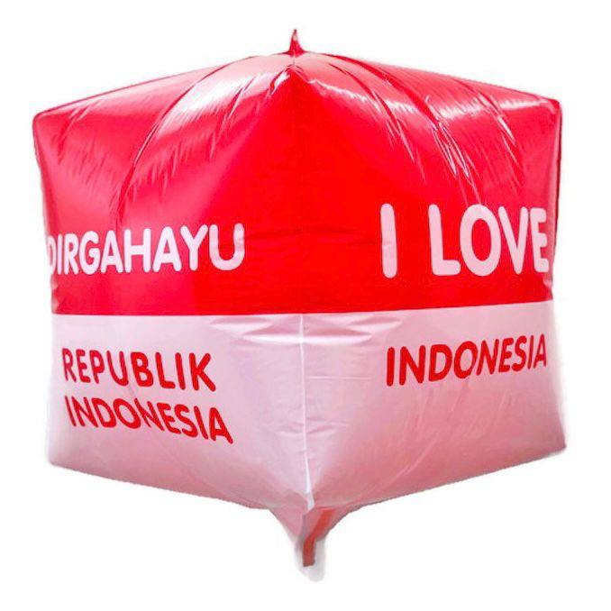 Balon Bulat HUT RI / Balon Foil Dirgahayu RI / Balon I Love Indonesia