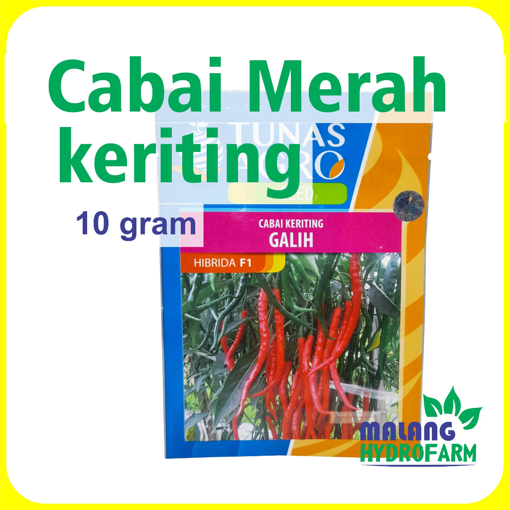 Benih Cabai Merah Keriting Galih 10 gram Tunas Agro hydroponik hidroponik bibit biji cabe besar samb