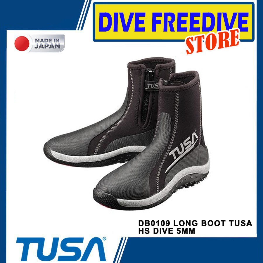 DB0109 Long Boot Tusa HS Dive Booties Diving Boots Shoes Sepatu Panjang Karang Coral Selam Fin Fins Kaki Katak