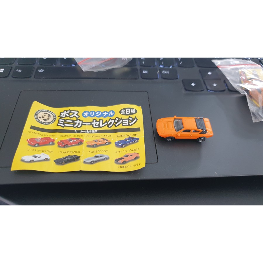 COFFEE TOYS DIECAST SUNTORY COFFEE 1/100 LAMBORHINI URRACO ORI MURAH
