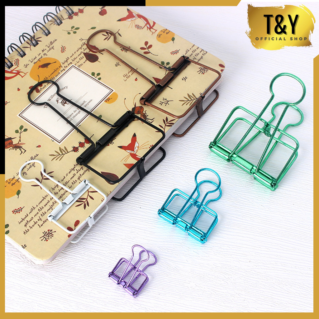 

T&Y Paper Clip Besi Warna-Warni Klip Penjepit Buku Bahan Metal Clips Large Medium Small Office Study Penjepit Kertas Binder