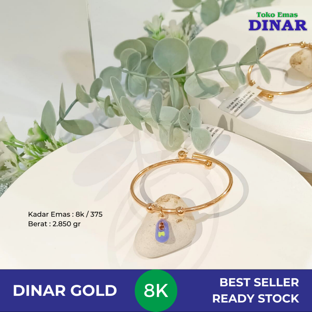 GELANG KOLONG ANAK BONEKA CAT - EMAS MUDA - KADAR 8K/375