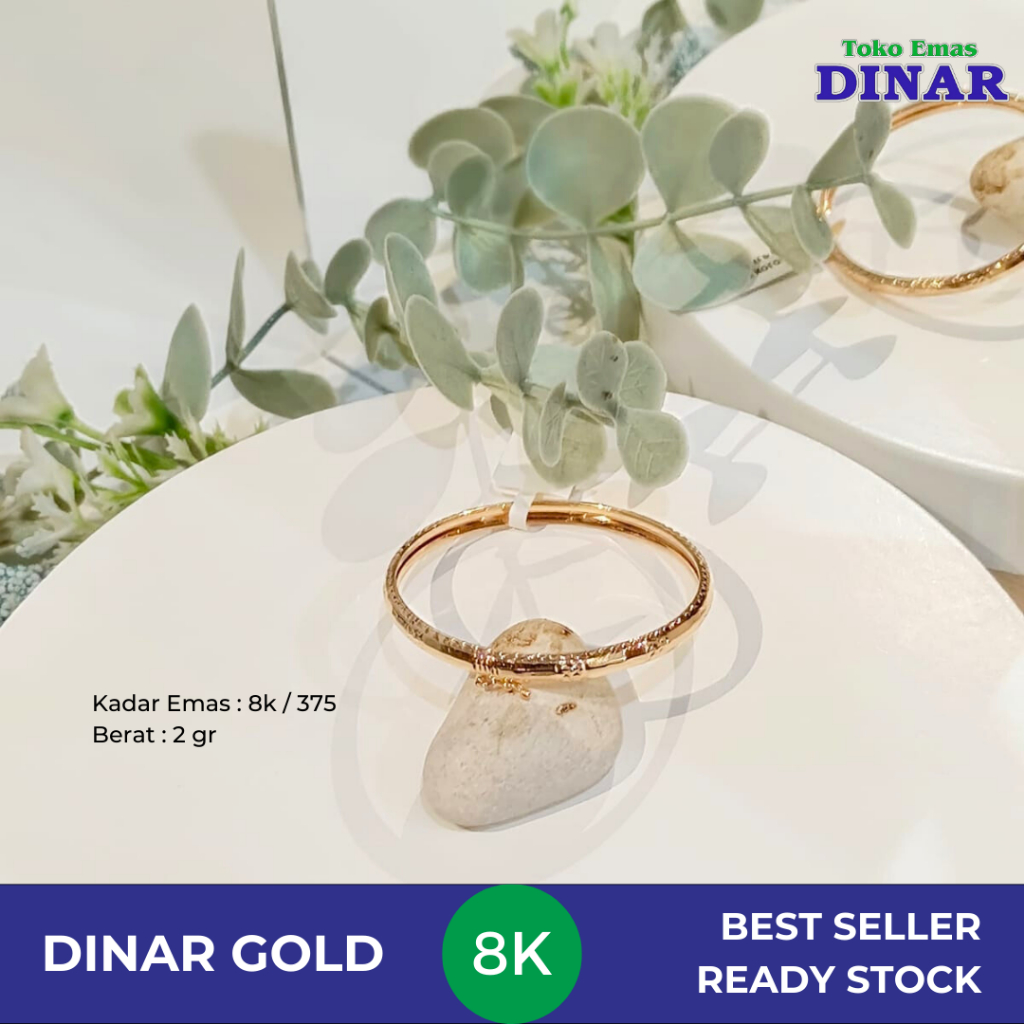 GELANG KOLONG ANAK MDL SLEP - EMAS MUDA - KADAR 8K/375