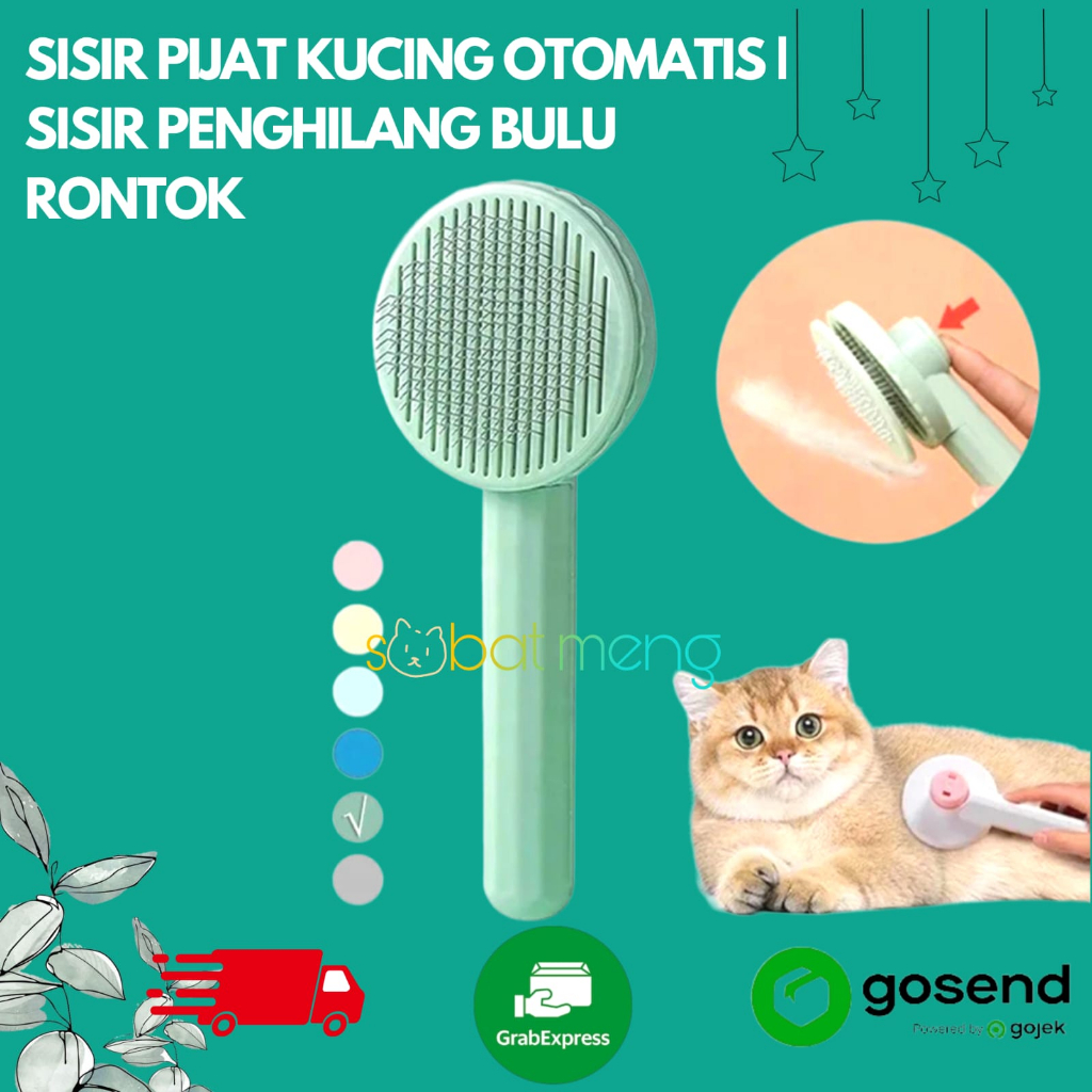 SISIR PIJAT KUCING OTOMATIS | SISIR PENGHILANG BULU RONTOK