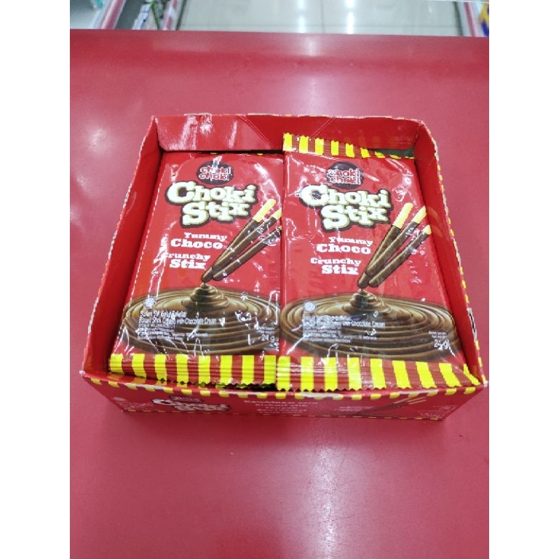 

Choki-choki chocolate stick 288 gr, 1 pak isi 12 pcs@24 gr