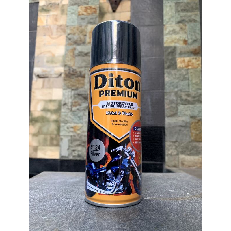 Pylox pilox pilok cat semprot diton premium 400 cc 400cc warna silver abu-abu 9124