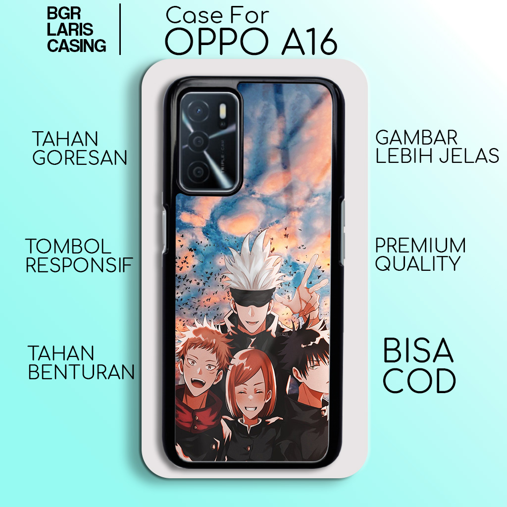 Case Oppo A16 [ ANIME JUJUTSU ] Hardcase Softcase Premium Glossy Casing Hp Oppo A16