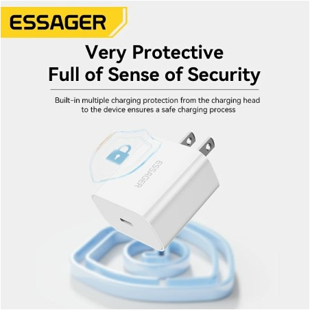 Essager PD 20W Type C Charger For iPhone 14 13 12 11 Pro Max, Ipad Iphone 8 X XR Fast Charging