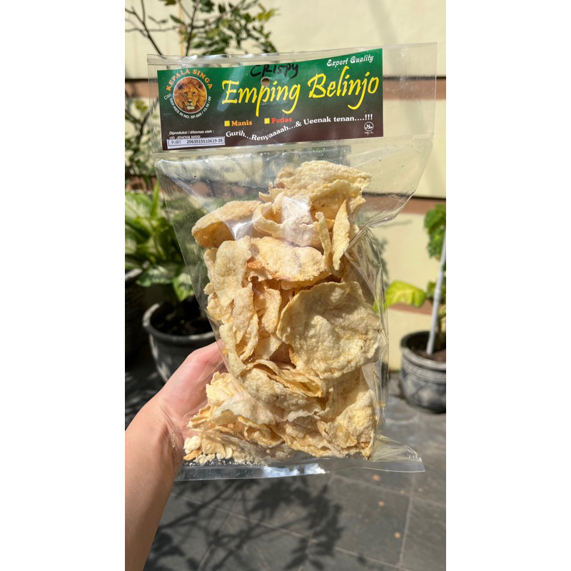 

EMPING MELINJO BELINJO KEPALA SINGA | CAMILAN OLEH OLEH SURABAYA SNACK MAKANAN RINGAN MLINJO BLINJO