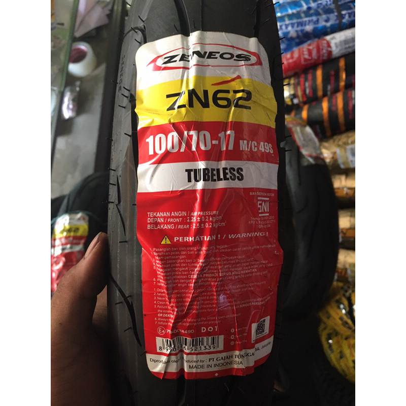 BAN LUAR ZENEOS 62 100/70-17 TL