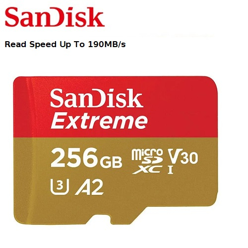 SanDisk Extreme MicroSD 256GB MicroSDXC A2 Card For Mobile Gaming